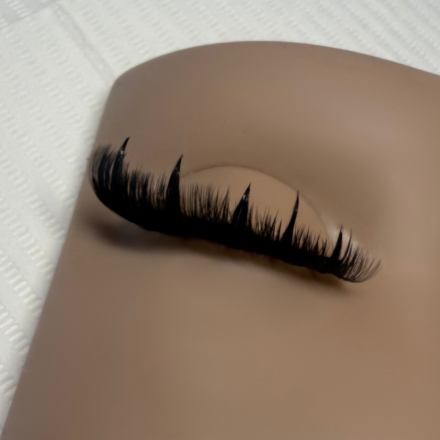 handmade spiked strip lashes (optional base)