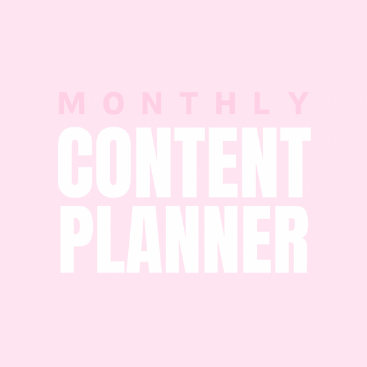 Monthly Social Media Content Planner