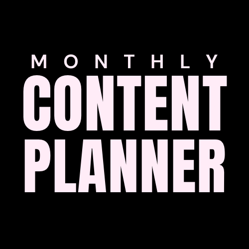 Monthly Social Media Content Planner